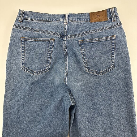 Lauren Jeans Co. Straight Leg Women's size 12 Medium Wash Blue Denim Jeans - Picture 4 of 4